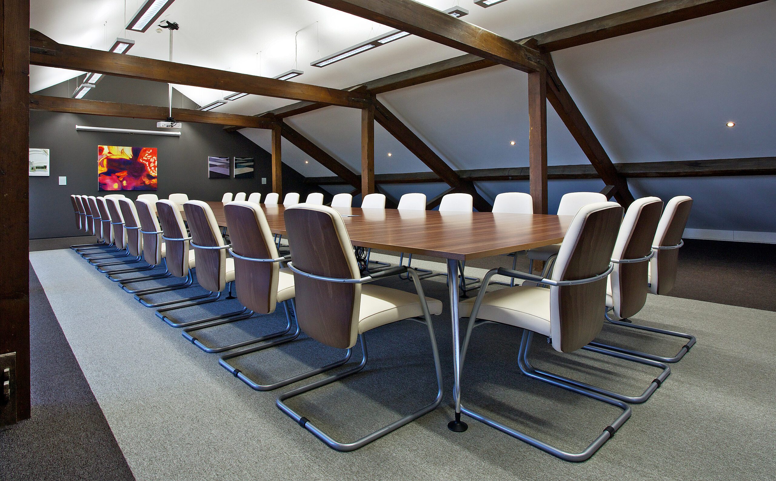 Solid wood boardroom table M2 Office
