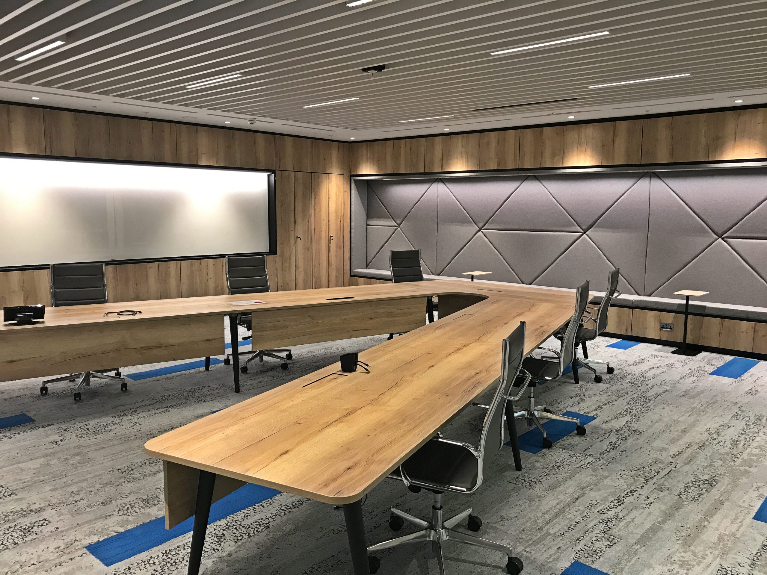 V Shaped Bespoke Boardroom Table